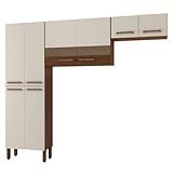 Kit De Cozinha 8 Portas Lile Ripado Off White