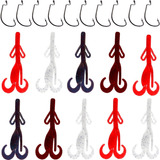 Kit De Criatura Anzol Offset Isca Artificial Grub Soft