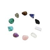 Kit De Cristais Para Iniciantes - Selenita, Cristal De Quartzo, Quartzo Rosa, Ametista, Turmalina Negra, Olho De Tigre, Pirita, Quartzo Verde, Amazonita E Sodalita | Energia E Equilíbrio