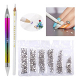 Kit De Decoração Para Unhas Lápis E Caneta Pega Jóias Strass