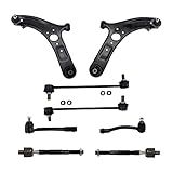 Kit De Direção E Suspensão 8 Peças Braços De Controle Articulações Esféricas