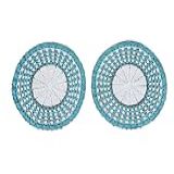 Kit De Dois Tapetes Em Crochê De Barbante Redondo Azul Tiffany  Decorativos