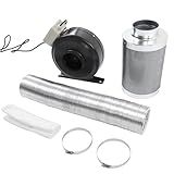 Kit De Duto De Filtro De Carbono Para Ventilador Em Linha Controlador De Velocidade De Ventilador Em Linha Eficiente De Fluxo De Ar De 2450 RPM Para Ventilação De Barraca De