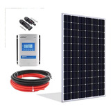 Kit De Energia Solar C Placa 280w Controlador 40a Cabo 5m Cor Azul Voltagem De Circuito Aberto 38 33v Voltagem Máxima Do Sistema 31 94v