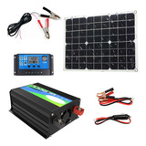 Kit De Energia Solar Gerador Portátil Inversor De Bateria