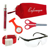 Kit De Enfermagem Acessórios De Bolso Com Lanterna Relogio