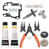 Kit De Engrenagem Helicoidal 9706529 9709511 9703337 9709231 Compatível Com Misturador Whirlpool KitchenAid 5QT E 6QT Com Engrenagem Helicoidal Graxa De Grau Alimentício Alicate De Anel De Retenção Kit De Engrenagem Chanfrada Misturador Etc