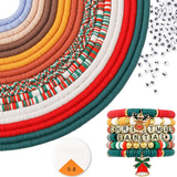 Kit De Fabricação De Pulseira De Contas De Argila De Natal D