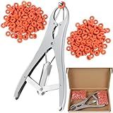Kit De Faixas De Cabra Bander De Aço Inoxidável 200 Anéis De Castrador Alicates Expansores De Balão Solução Completa De Castração De Gado