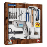 Kit De Ferramentas 100 Peças Com Furadeira 220v Tramontina