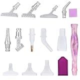 Kit De Ferramentas De Pintura De Diamante De 33 Peças Canetas De Pintura De Diamante 12 Peças De Pontas De Metal E Plástico 10 Peças De Argilas De Cola 10 Bandejas De Pintura De Diamante 