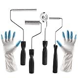 Kit De Ferramentas De Rolo De Pintura De Fibra De Vidro- 4 Peças De Ferramentas De Pá De Bolha De Laminação De Resina De Fibra De Vidro - 1 Par De Luvas- Para Banheira Chuveiro- Banheira E Reparo De
