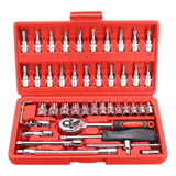 Kit De Ferramentas Multiuso Com 46 Peças Maleta Catraca Tork