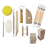 Kit De Ferramentas Para Cerâmica E Escultura 1kg De Argila
