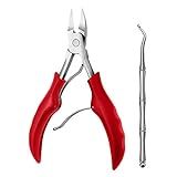 Kit De Ferramentas Para Unhas Encravadas 2 Peças Aço Inoxidável Alicate De Cutícula Cortador De Unhas Encravadas Levantador Tesoura De Unha Para Unhas Encravadas E Grossas Type1