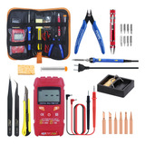 Kit De Ferro De Solda Elétrico Multímetro De Ferramentas