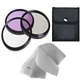 Kit De Filtro De Lente Jvc Everio Gz-hd520 Hd De , Multi-revestido, Multi-roscado, 3 Peças (37 Mm) Feito Por Optics + Pano De Limpeza De Microfibra Nwv Direct.