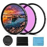 Kit De Filtro Universal De 58 Mm UV CPL FLD Conjunto De Filtros De Proteção UV Filtro Polarizador Circular Filtro Fluorescente Com Tampa De Lente De Substituição Para Câmera Canon Nikon Sony 