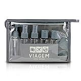 Kit De Frascos Para Viagem 10 Peças Jacki Design Cinza
