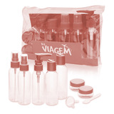 Kit De Frascos Para Viagem 10 Peças Necessaire Organizador