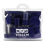 Kit De Frascos Para Viagem Porta Shampoo Mini Bolsa Mala