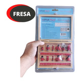 Kit De Fresas Tupia 6mm 12 Peças C Estojo Madeira Lotus