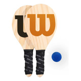 Kit De Frescobol Wilson Logo W Com Capa Bolinha