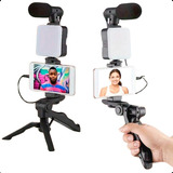 Kit De Gravação Celular 5 Em 1 Youtuber Marketing Digital
