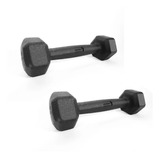 Kit De Halter Sextavado Pintado Com Pares De 1kg E 2kg