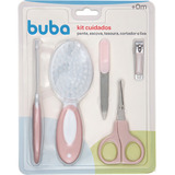 Kit De Higiene Cuidados Do Bebê 5 Peças 0m Rosa Buba