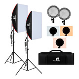 Kit De Iluminação Duplo Softbox Led