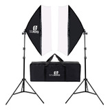 Kit De Iluminação Sou Foto Duplo Softbox 50x70cm Com Tripés 2m E Bolsa Luz Suave E Profissional Para Fotos E Vídeos Ideal Para Estúdios Youtube Newborn E Mais