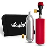 Kit De Insuflador De CO2 Com 3 Cartuchos De CO2 De 16 G Compatível Com Válvula Presta E Schrader Bomba De Bicicleta De CO2 Para Bicicletas De Estrada E Montanha