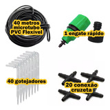 Kit De Irrigação 40 Gotejadores Subterrâneos Vasos E Hortas