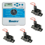 Kit De Irrigação Automática Hunter Controlador 4 Válvulas