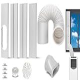 Kit De Janela CA Portátil Com Mangueira De Escape- Kits De Ar Condicionado- Peças De Vedações De Janela Ajustáveis Para Janela Deslizante- Kit De Ventilação CA Deslizante Vertical Universal Com