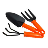 Kit De Jardinagem 3 Peças Pá Ancinho E Garfo Jardim Horta
