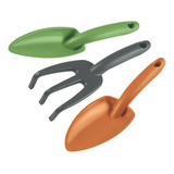 Kit De Jardinagem Em Plástico Colorido 3 Peças Tramontina