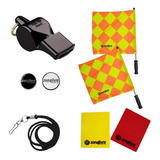 Kit De Juiz Completo Bandeira Apito Cordão Moeda Toss Cartão