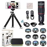 Kit De Lentes De Câmera De Telefone Universal 15 Em 1 Lente Teleobjetiva 18X Lente Grande Angular Lente Macro Lente Olho De Peixe Lente Caleidoscópio 3 6 CPL Fluxo Estrela Filtro Radial Tripé 