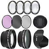 Kit De Lentes Ultra Deluxe Para Câmera Sony Alpha A5000, A5100, A6000, A6100, A6300, A6400, A6500 Com Lente De 16 – 50 Mm, Alpha A7c Com Lente De 28 – 60 Mm – Inclui: Conjunto De Filtros De 40,5 Mm + Grande Angular De 40,5 Mm