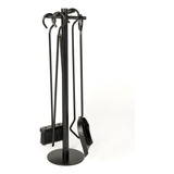 Kit De Limpeza Acessórios M Lareira Cabo Ferro 4 Ferramentas