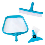 Kit De Limpeza De Folhas De Piscina Escova Cabeça Intex