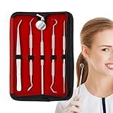 Kit De Limpeza Dentária Conjunto De Ferramentas Para Dentista Em Aço Inoxidável Conjunto De Palito Profissional Removedor De Placas Palitos De Dente Removedor De Placas Portátil Kit De Cuidados Bu