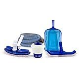 Kit De Limpeza Piscina Inflável Brustec Mini Plus- Aspirador- Peneira- Mangueira 3m- Azul- Eficiente