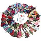 Kit De Linha Para Bordar 100 Cores Com Algodão Poliéster Macio Universal Para Ponto Cruz Contado Pulseiras Da Amizade E Artesanato Infantil