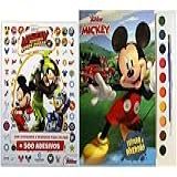 Kit De Livros Infantis Coleção Disney Aquarela Mickey 500 Adesivos Disney Mickey Crianças 4 Anos