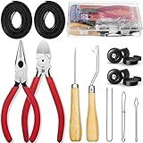 Kit De Luva Para Luvas De Beisebol Ou Softball Kit De Cuidados Com Luvas De Beisebol Inclui 2 Tiras De Renda De Luva De Beisebol De 200 Cm Passador De Cordão Pinça 4 Travas De Luva 5 Peças De