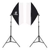 Kit De Luz Softbox Duplo Para Estúdio Fotográfico E Video 110v 220v bivolt 
