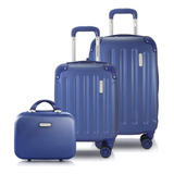 Kit De Malas Viagem A Bordo Material Abs Jacki Design